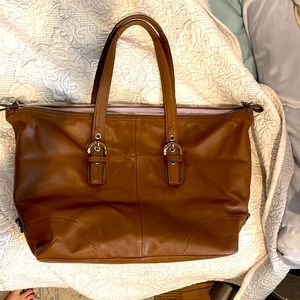 Coach brown leather medium size purse